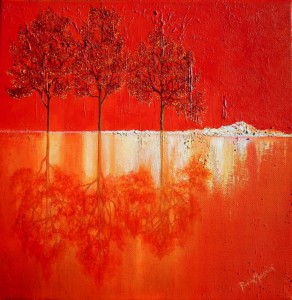 Paysage rouge (19.50X50)   