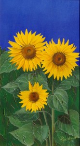 Les trois tournesols ( 24X41)   