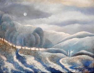 Sur le chemin (35x27)