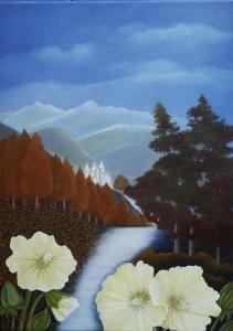 Château aux fleurs (33x46)