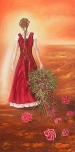 Jeune fille en marche (30X60)       