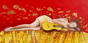 Attente musicale (50X100)            