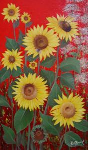 Bourdon et tournesols (33X55)